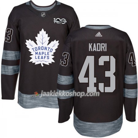 Miehille NHL Toronto Maple Leafs Pelipaita Nazem Kadri 43 1917-2017 100th Anniversary Adidas Musta Authentic